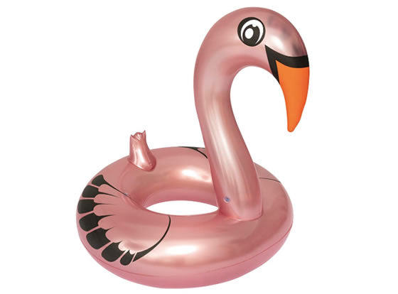 Boia Cisne Perolado Rosa Com Abertura Mor