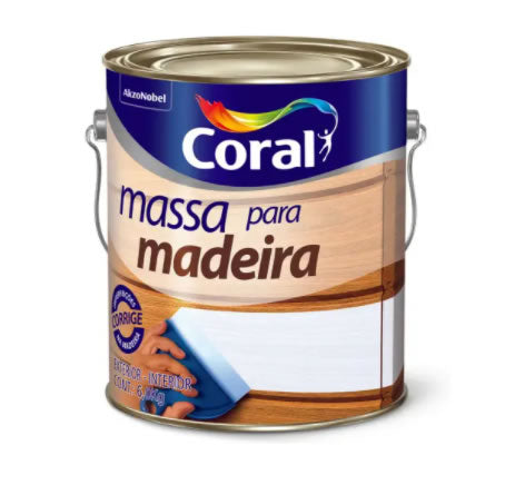Massa Para Madeira Coral 6kg Exterior E Interior