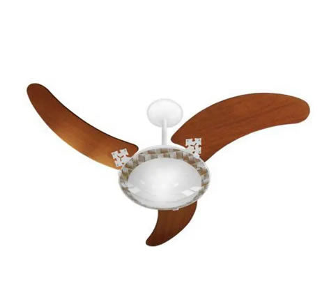 Ventilador De Teto Venti Delta Ventus 3 Pás Mogno 220v