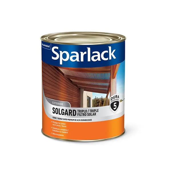 Verniz Sparlack Solgard Triplo Filtro Solar Brilhante Mogno 900ml