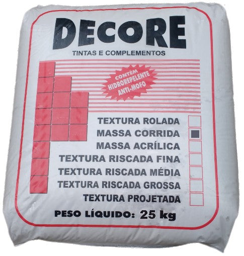 Massa Corrida Premium Decore 25kg Hidrorrepelente Anti-mofo