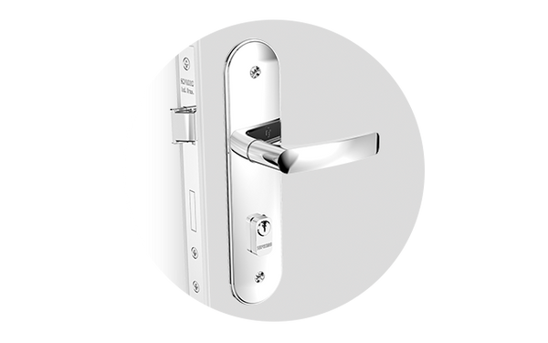 Fechadura Externa Soprano Pali Reta Cromada 59mm