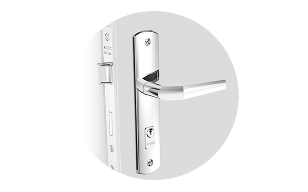 Fechadura Externa Soprano Popline Reta Cromada 45mm