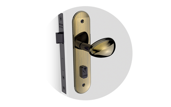 Fechadura Externa Soprano Bora Golf Antique Brass 40x53