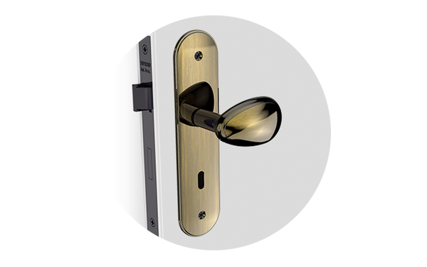 Fechadura Soprano Bora Golf Antique Brass 40x53mm Com Chave