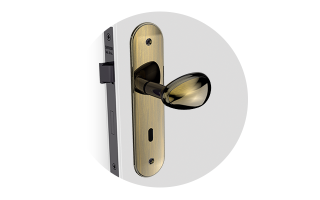 Fechadura Soprano Bora Golf Antique Brass 40x53mm Com Chave