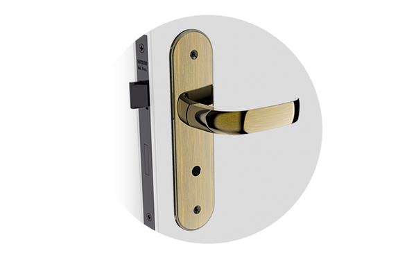 Fechadura Para Banheiro Soprano Icaro Reta Dourada 59mm