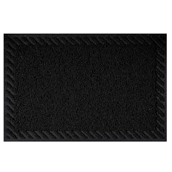 Capacho Vinílico Diagonale 90x60cm Preto Komlog