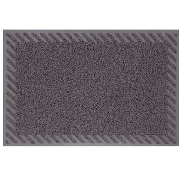 Capacho Vinílico Diagonale 90x60cm Cinza Komlog