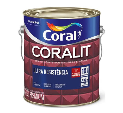 Tinta Esmalte Sintético Coralit Ultra Resistência Fosco 3.6L Branco