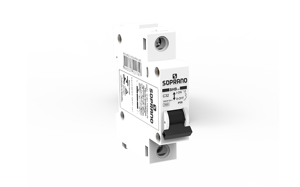 Disjuntor DIN Unipolar 20A Branco Soprano