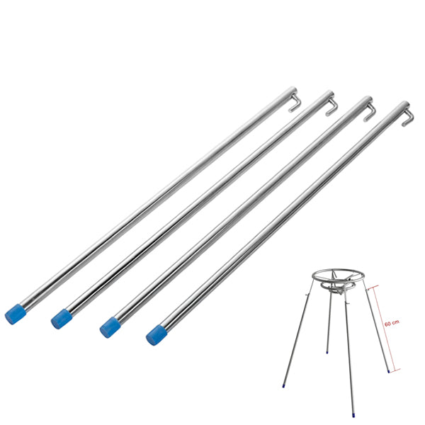 Jogo de 4 Pés para Fogareiro Zincado 600mm com Ponteiras