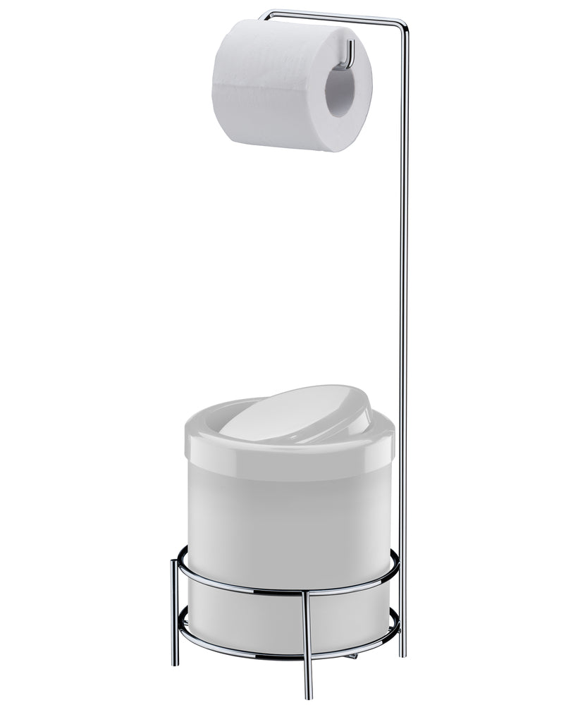 Suporte Para Papel Higiênico Com Lixeira 5L Future Branco