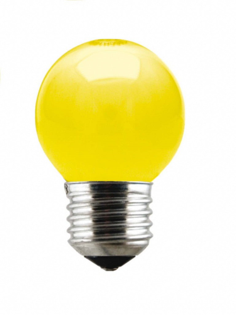 Lâmpada Led Colorida Bola 15w Amarela E27 Brasilux