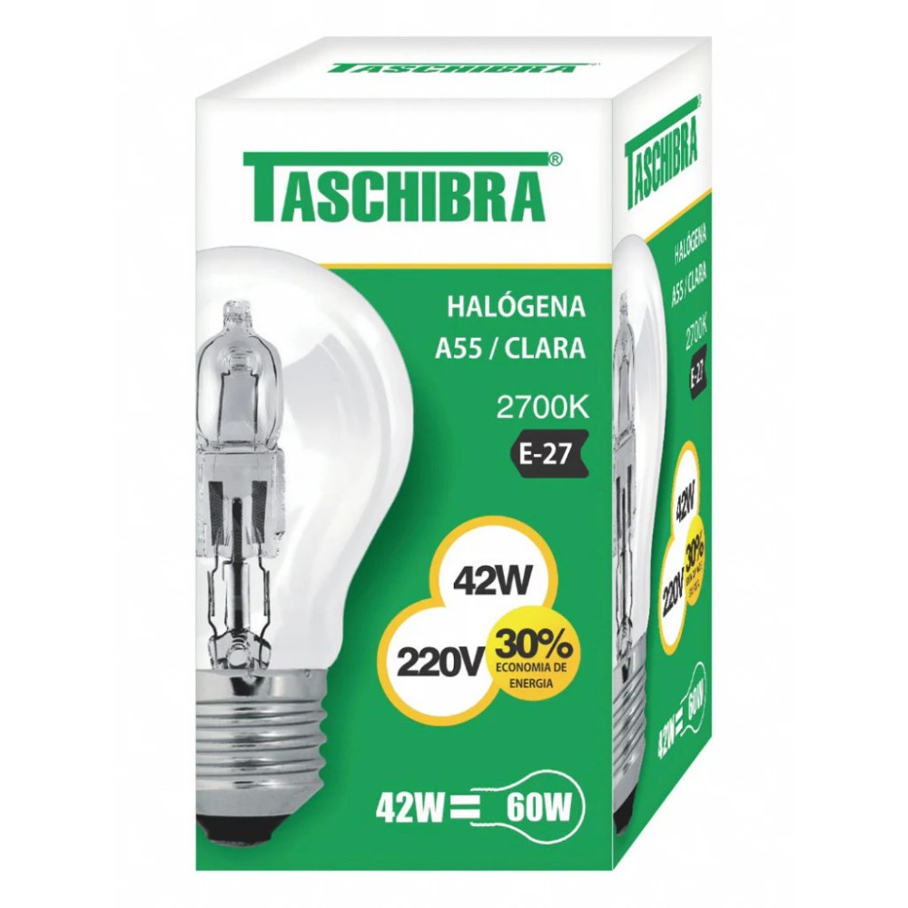 Lampada Halogena A55 42w 220v Taschibra