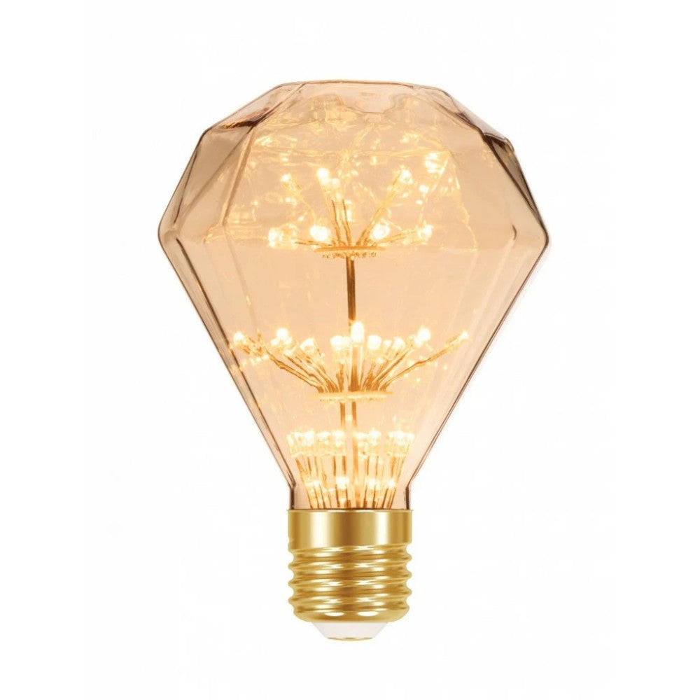 Lampada Led Fireworks Vintage D95 Ambar Brasilux