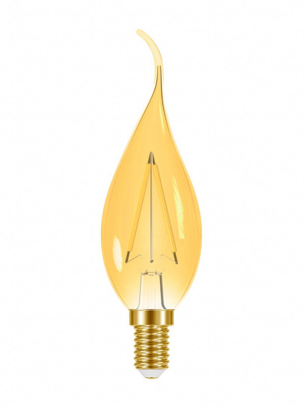 Lampada Filamento Vintage Vela Bico B35 127v Ambar Taschibra