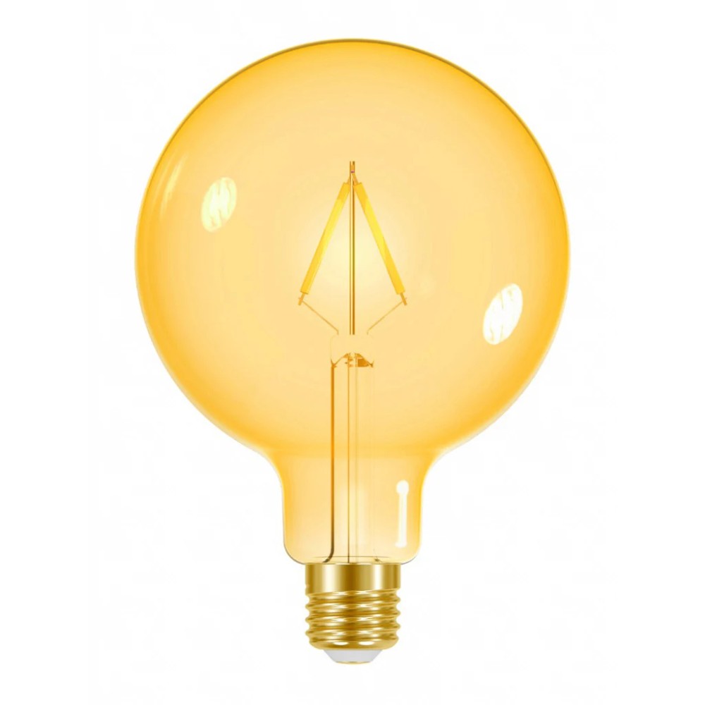 Lampada Filamento Vintage G125 Ambar Autovolt Brasilux