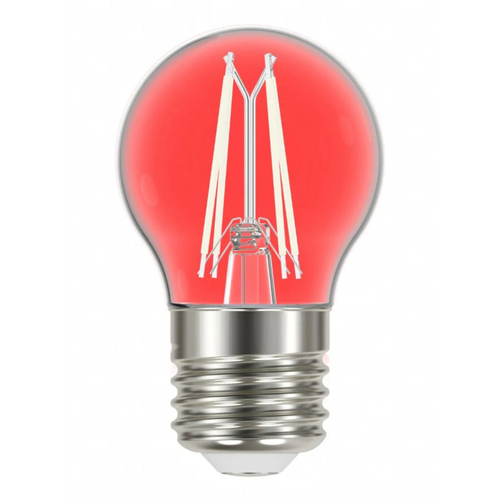 Lampada Filamcolor Bolinha G45 Autovolt Vermelha Taschibra
