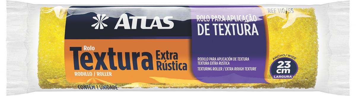 Rolo Para Textura Extra Rústica 23cm Atlas 11055