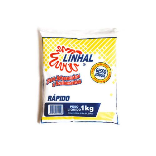 Gesso Estuque Rápido Linhal 1kg