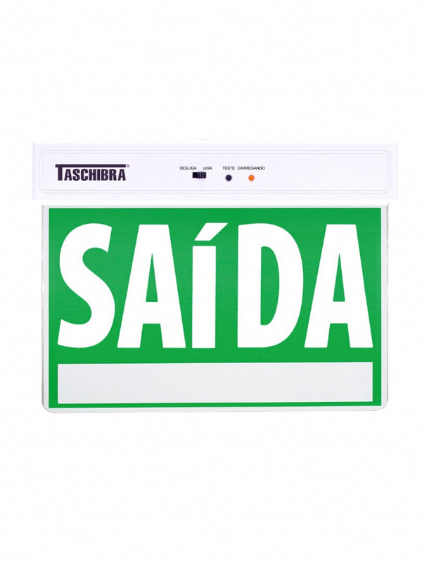 Placa de sinalização led face única 230x185mm Taschibra