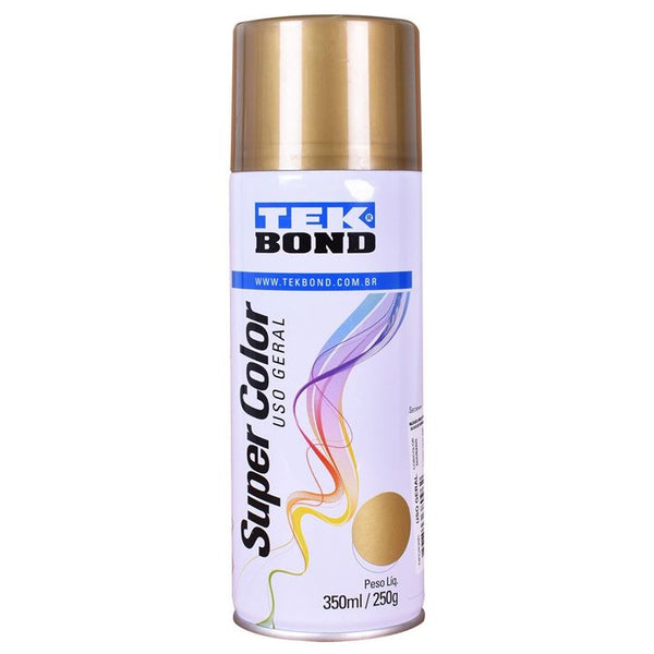 Tinta Spray Metálico Tekbond Dourado 350ml
