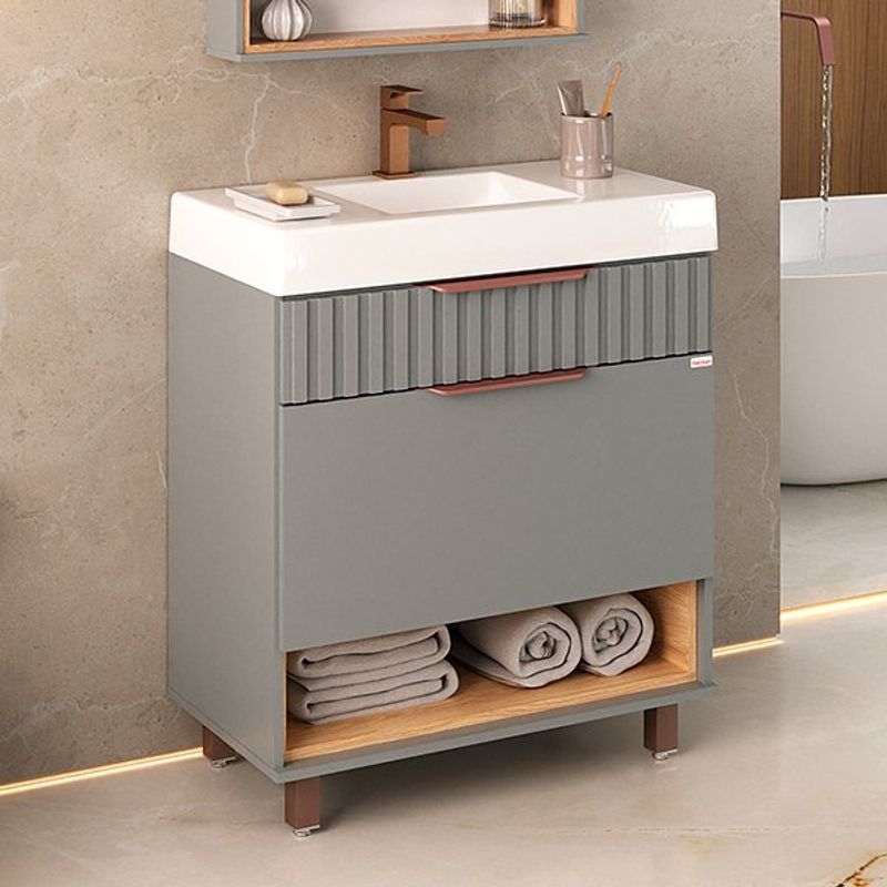 Conjunto Fabribam Teodora 80cm com Pés Avelã Catedral