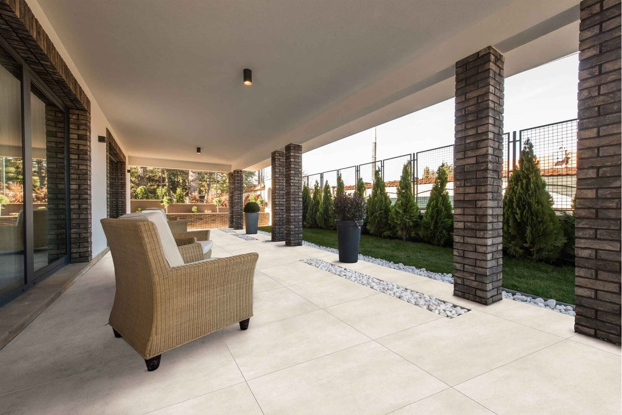 Piso Cerâmico Cejatel Raffinato HD Concret Sand Retificado 68x68 cm Classe A