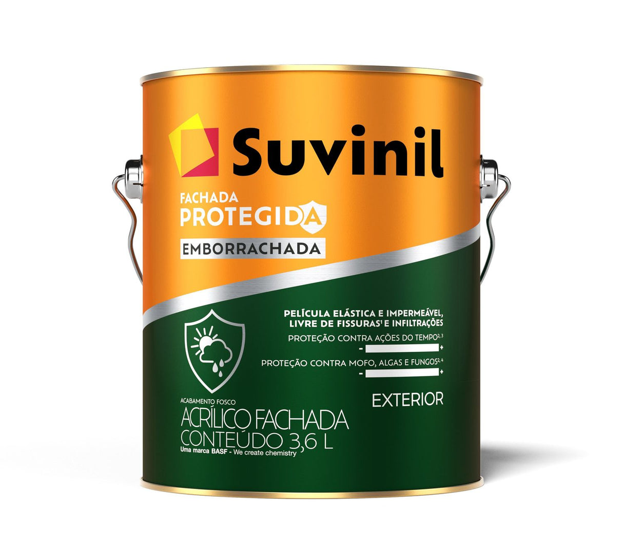 Tinta Suvinil Emborrachada Fachada Protegida, 3,6 litros, Branco Neve