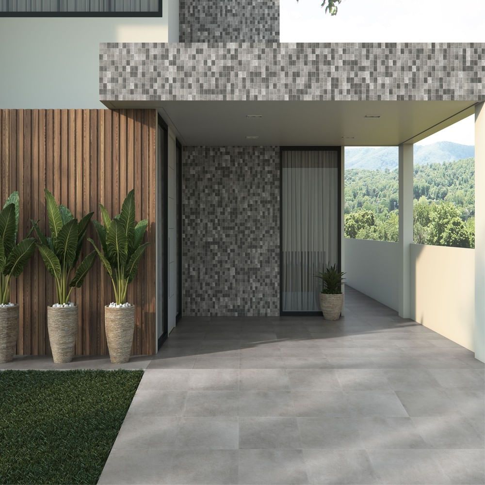 Porcelanato Eliane Brera Cimento Acetinado 90x90 1,62m2