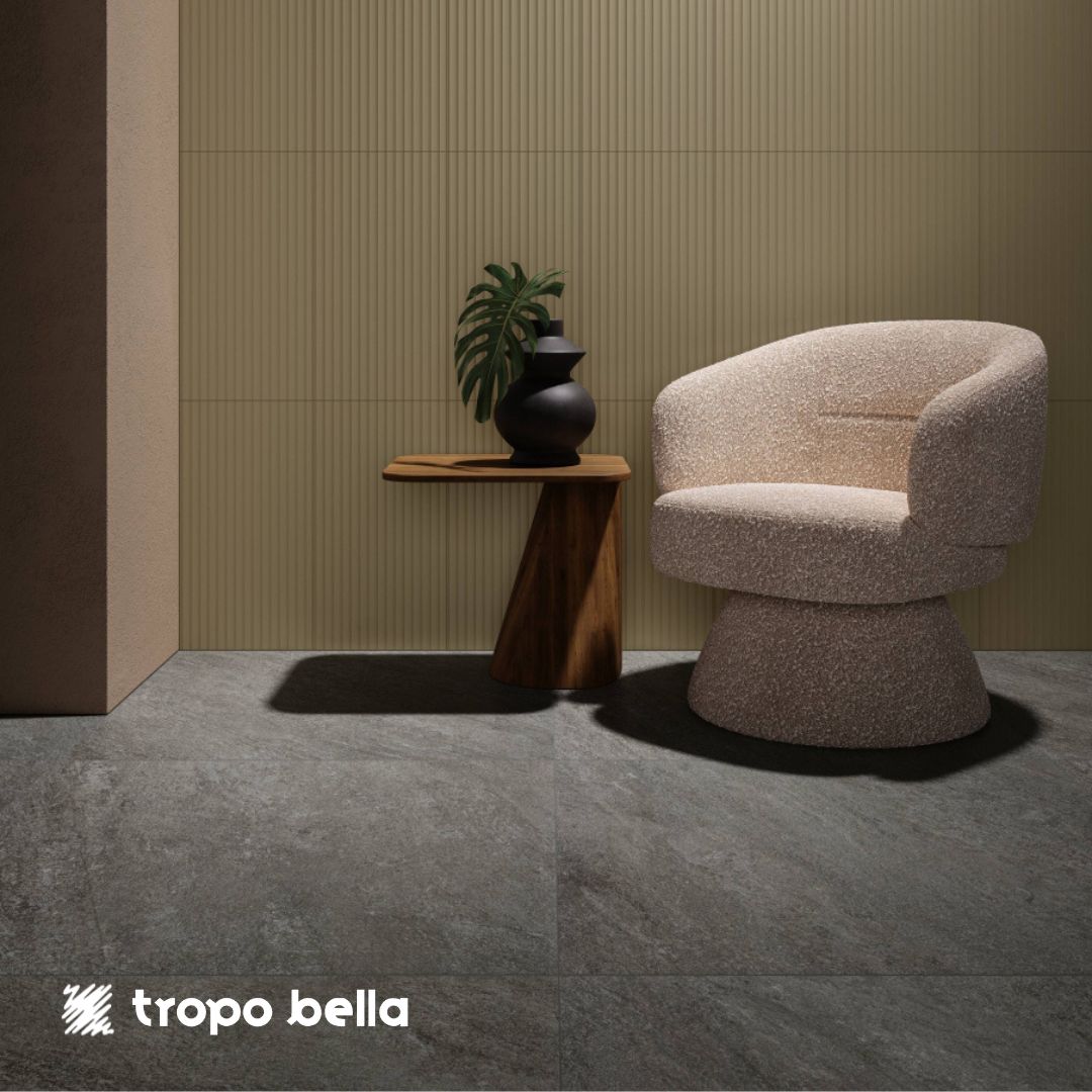 Porcelanato Eliane Cite Ita Thomé Carbono Acetinado 90x90 1,62m2