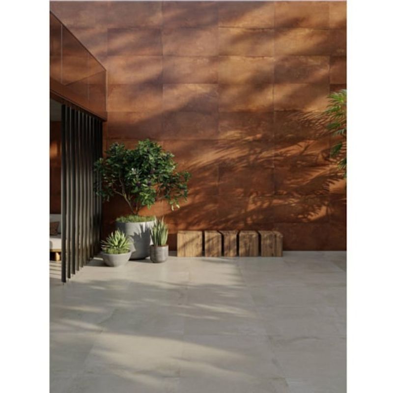 Porcelanato Eliane Cais Ferrugem Acetinado 3D 60x120 1,44m2