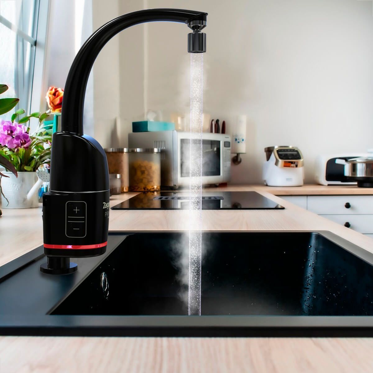 Zagonel Torneira Prima Eletrônica 5500W 220V Black Touch