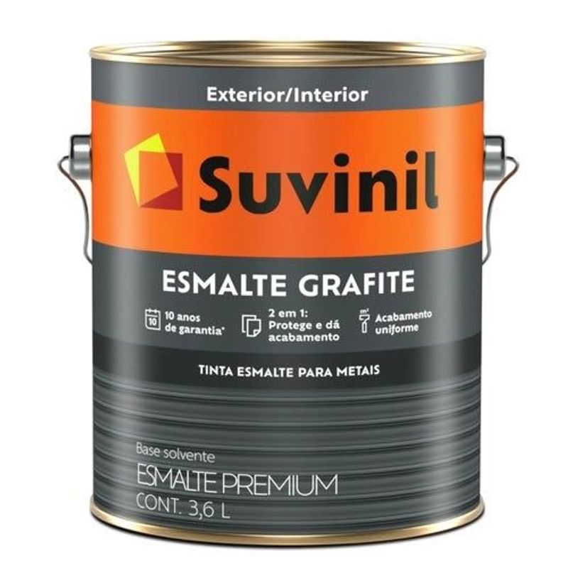 Suvinil Esmalte Fosco Grafite Escuro 3,6 Litros