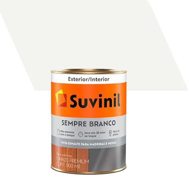Suvinil Esmalte Brilhante Sempre Branco 0,9 Litros