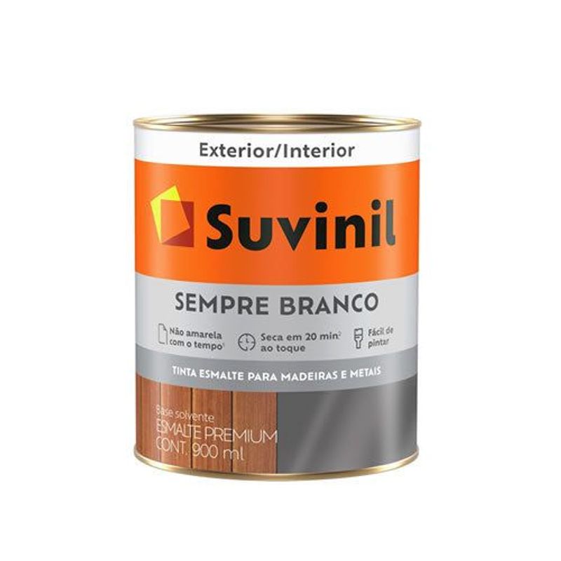 Suvinil Esmalte Acetinado Sempre Branco 0,9 Litros