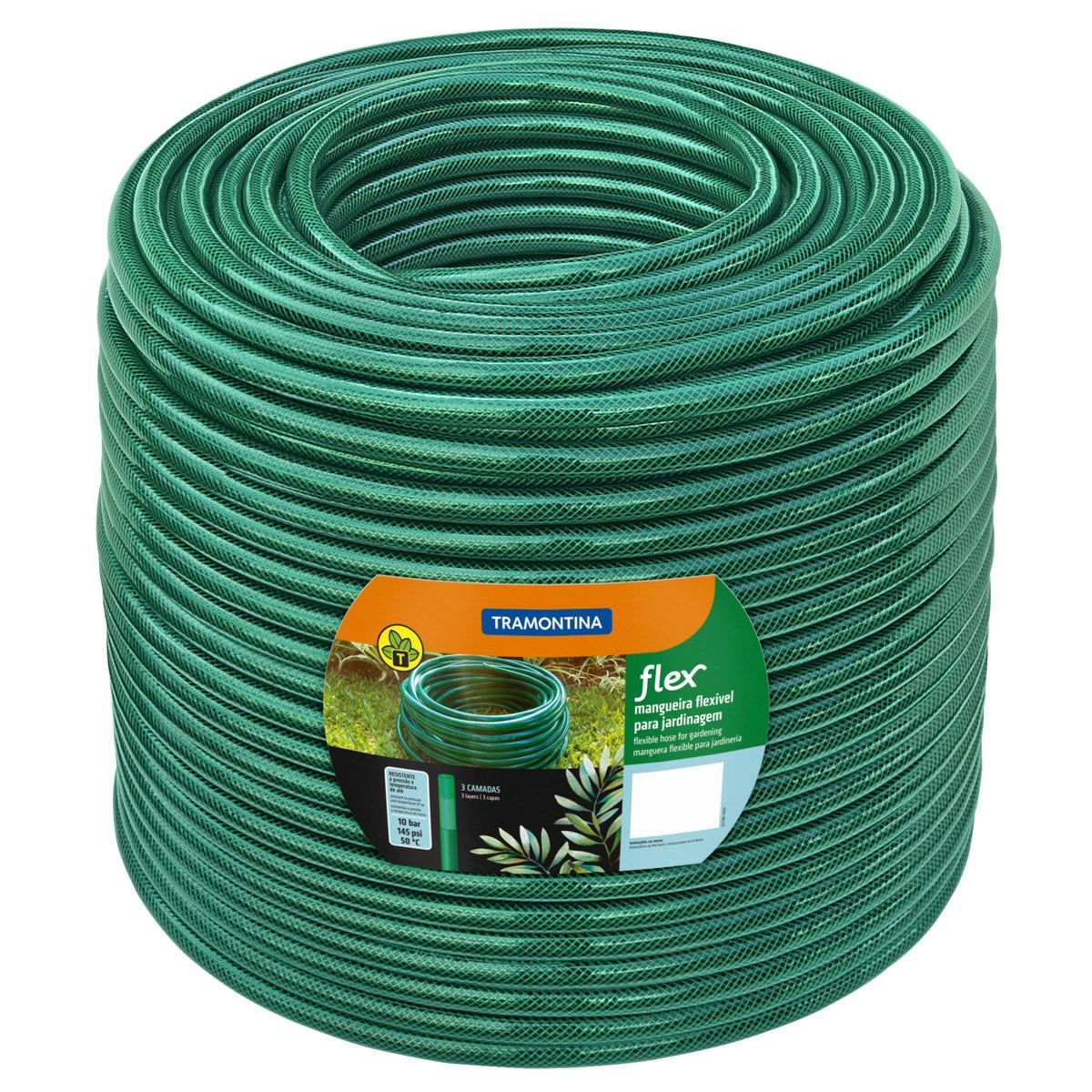 Mangueira de Jardim Flexível PVC Verde 1/2 Tramontina