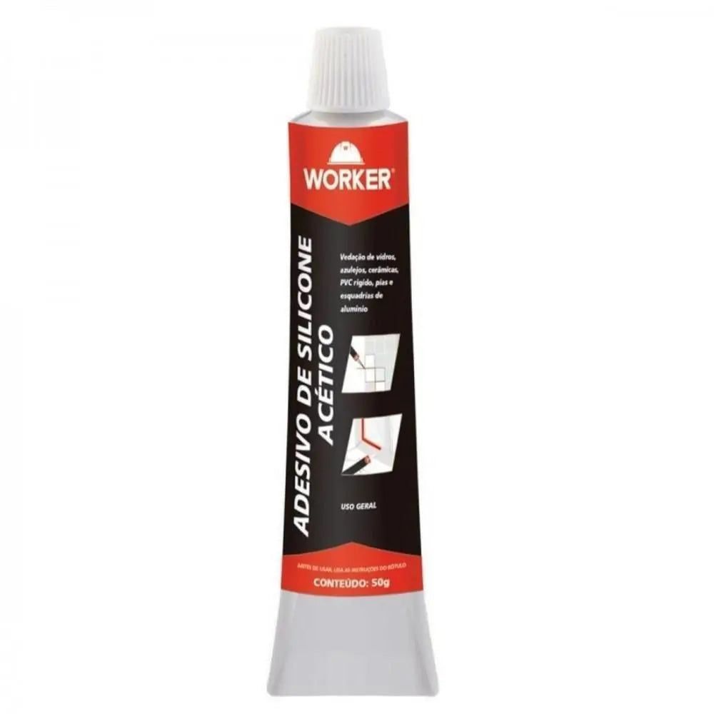 Silicone Acético Transparente Worker 50g