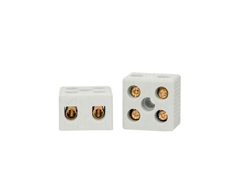 Conector de Porcelana Bipolar 10mm Avulso Decorlux