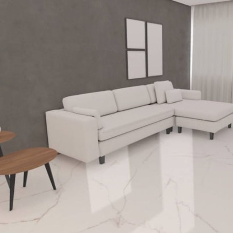 Porcelanato Damme Branco Polido Retificado 63x120cm 2,20m²