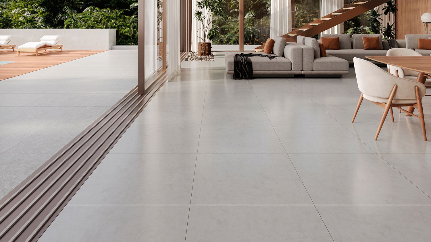 Porcelanato Lef Cimento Natural Acetinado Retificado Extra 72x72cm 2,59m²