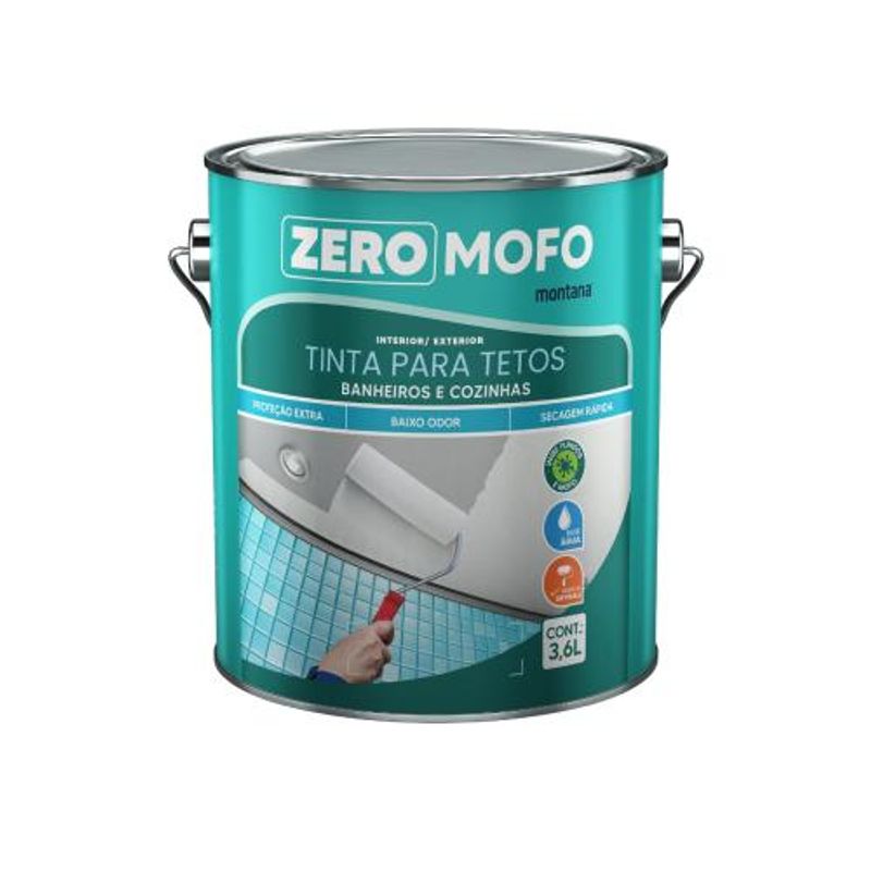 Antimofo Montana Zero Mofo Acetinado Branco 3,6 Litros