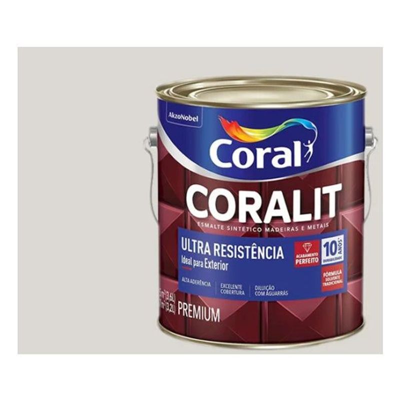Esmalte Coralit Ultra Resistente Base Água Coral 3,6 Litros Branco Gelo