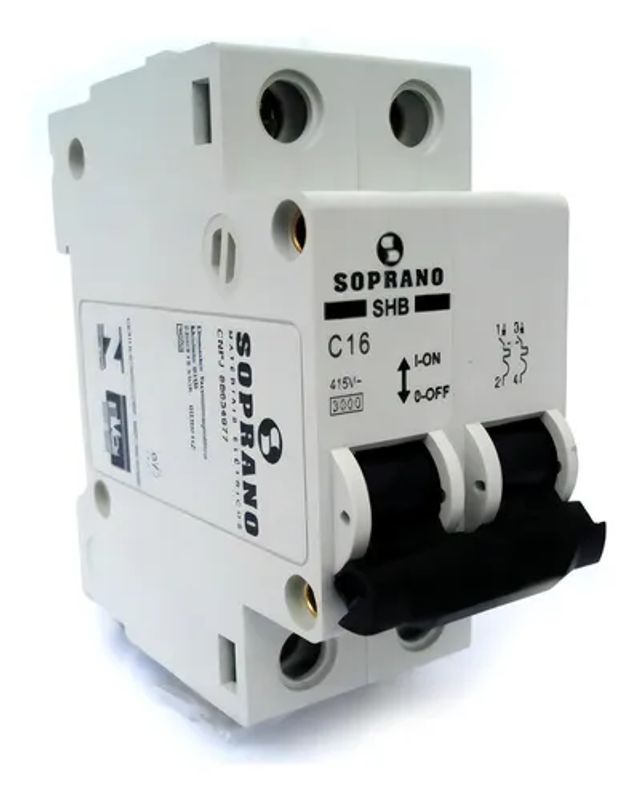 Disjuntor Mini Bipolar SHB2 GIII C016A