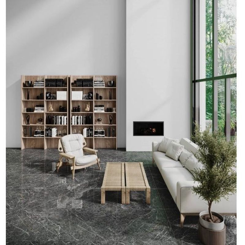 Piso Pisoforte Cráter Polido, 83x83 cm, Retificado, Caixa Com 2,75 m²