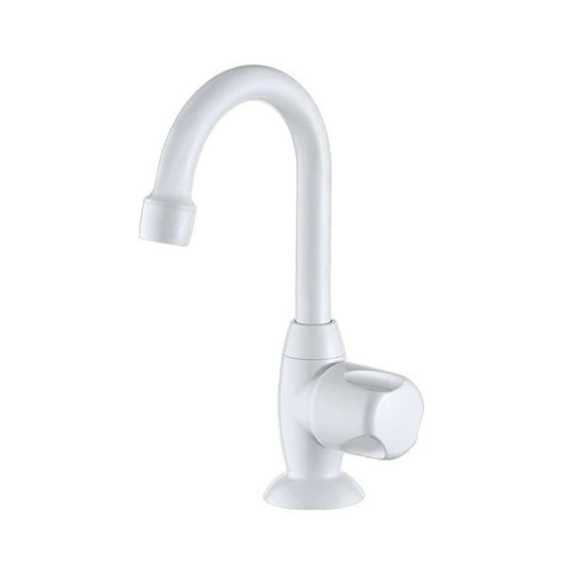 Torneira de Lavatório de Mesa Bica Alta Lorenzetti 1195 F27, Branca