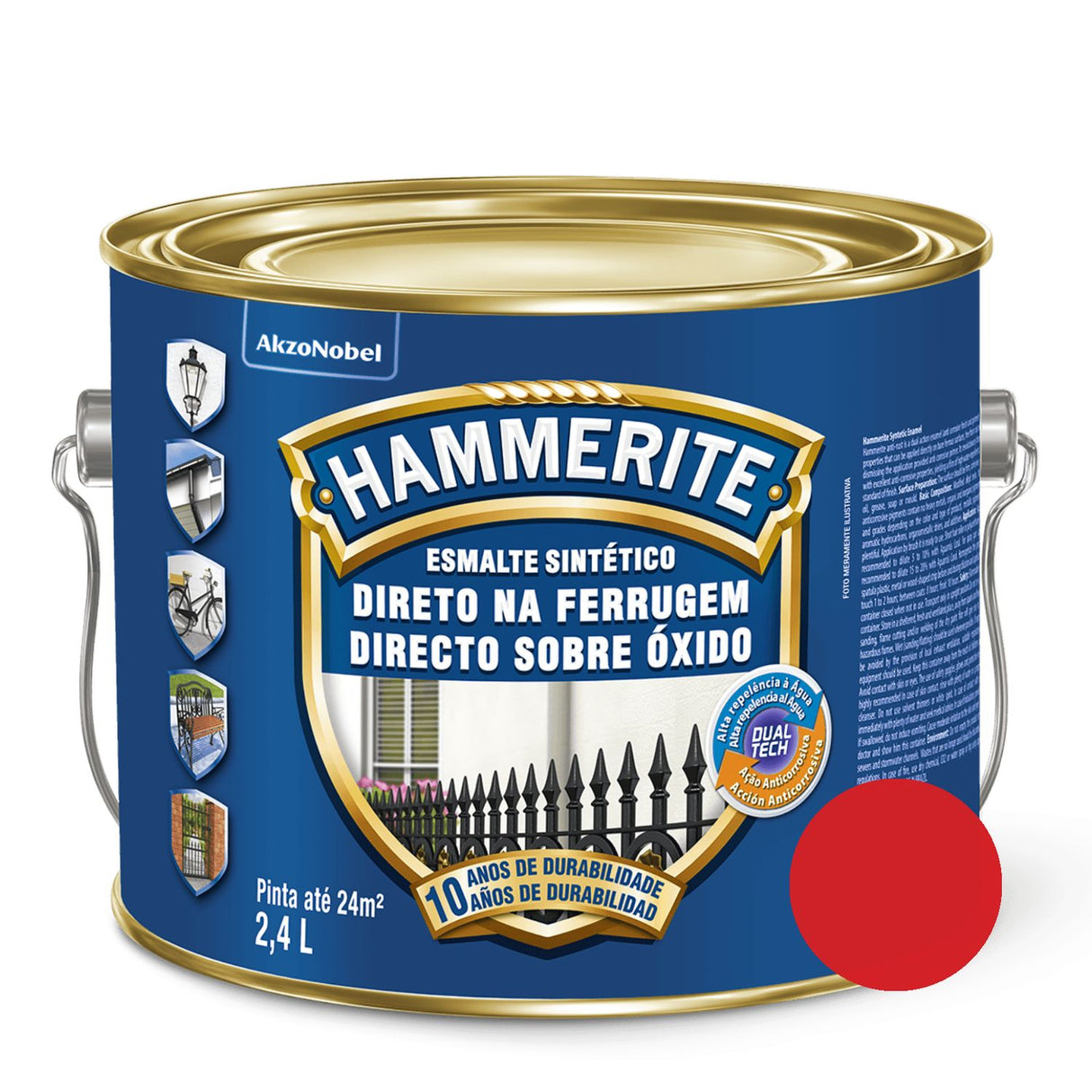 Hammerite Esmalte Sintético 2,4 L Vermelho