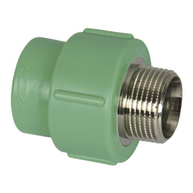 Adaptador de Transição Amanco PPR Macho Cromado, DN25 x 1/2 Polegada