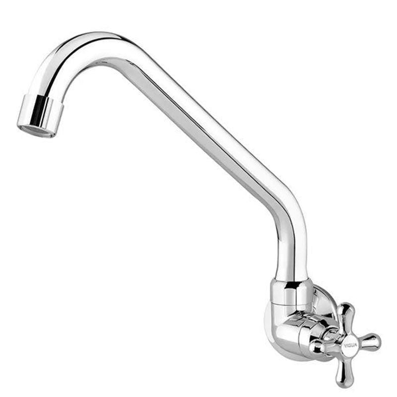 Torneira de Cozinha de Parede Viqua Maruja Especial, 3/4 Polegadas, Bica Longa, Cromada